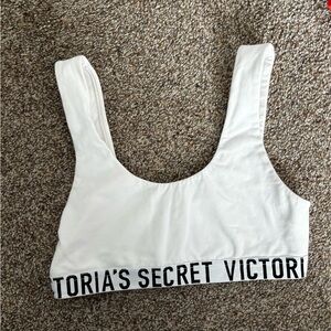 Women's Victoria's Secret White & Black Scoop Cotton Bralette